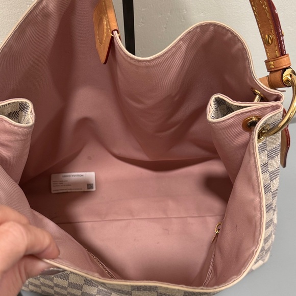 Louis Vuitton graceful MM damier Azur rose ballerine interior - Picture 5 of 7